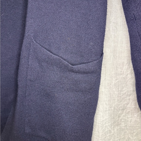 J. Crew Navy Blue Women's Cotton Blazer-style cardigan sweater size XXS - Picture 7 of 8